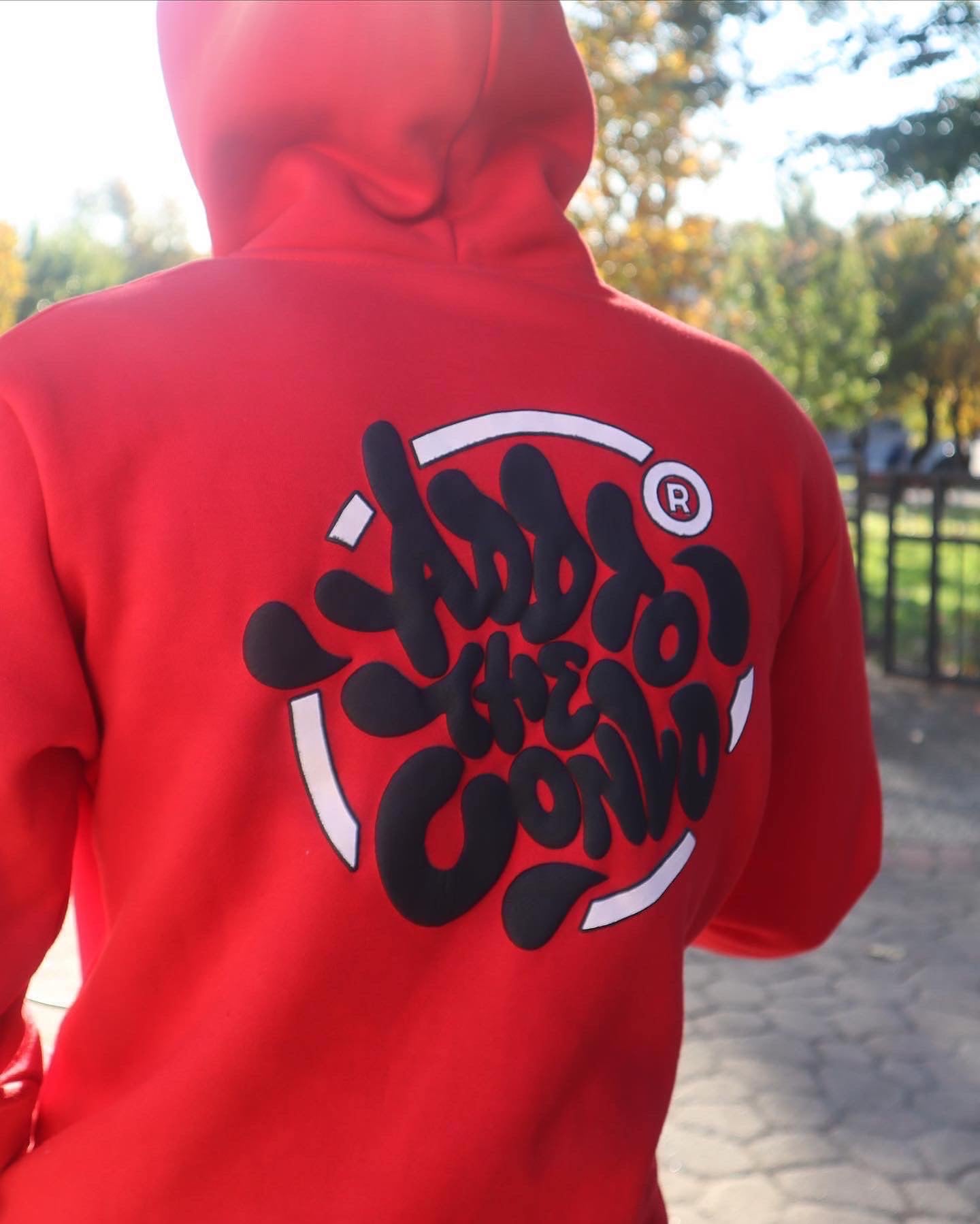 Red Add To The Convo Hoodie - ADD TO THE CONVO